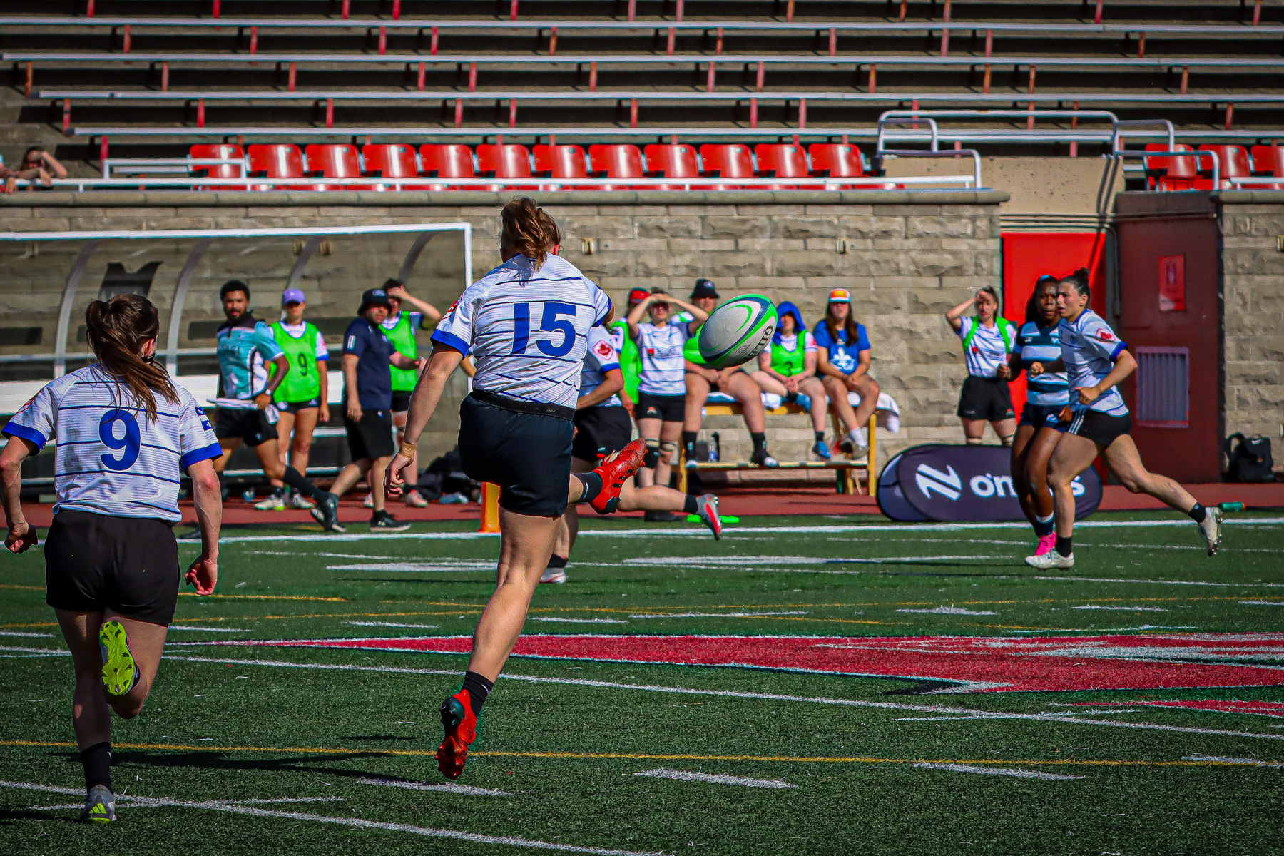  Équipe féminine - Rugby Québec - Ontario Blues (w) - Rugby - QORC-CROQ 2024 - FINALS - QUÉBEC EST (37) VS (13) ONTARIO EST - 1ST POSITION - Reel Mayarts (#QORC24QCEONE16) Photo by: Photo Mayarts | Siuxy Sports 2024-06-01