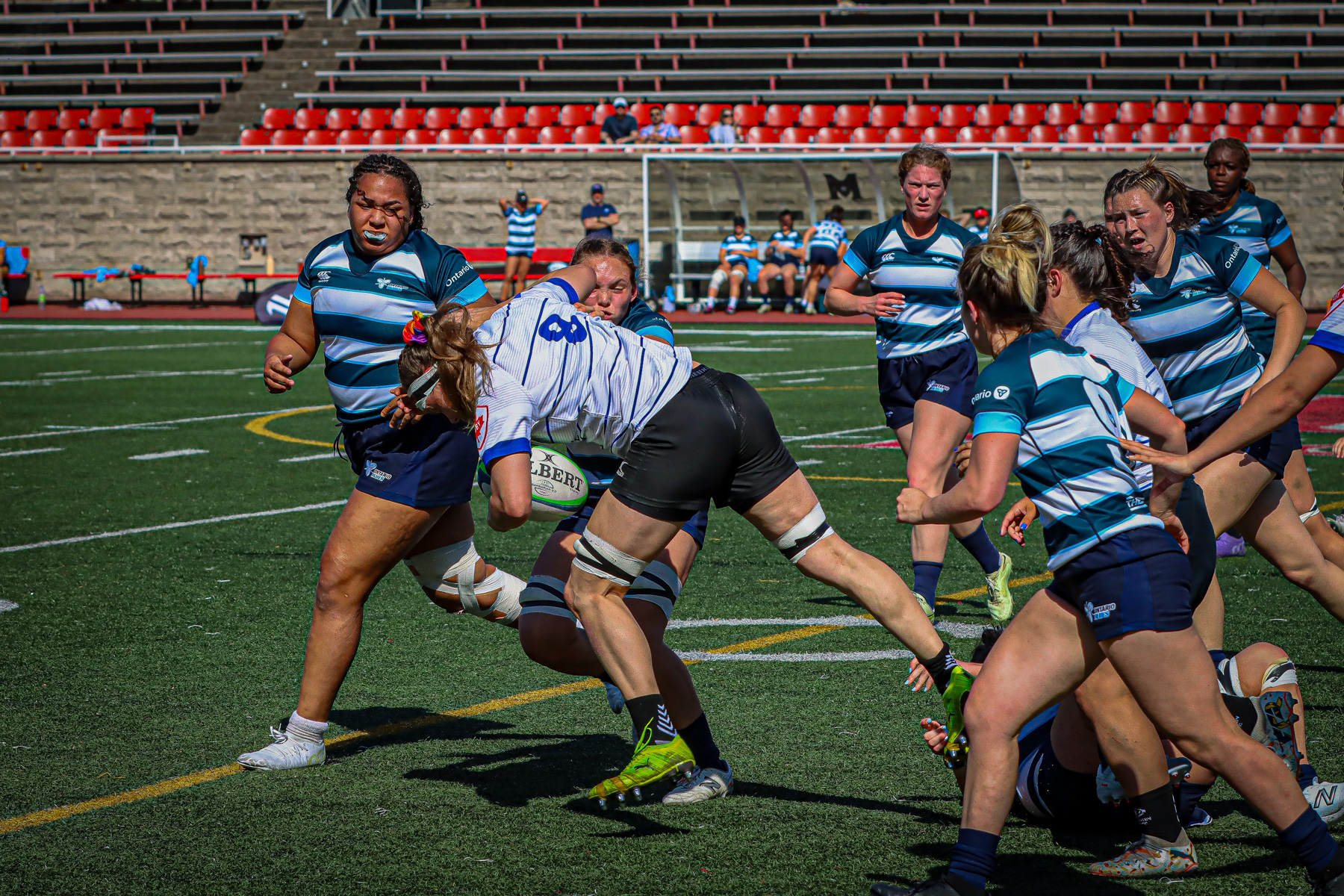  Équipe féminine - Rugby Québec - Ontario Blues (w) - Rugby - QORC-CROQ 2024 - FINALS - QUÉBEC EST (37) VS (13) ONTARIO EST - 1ST POSITION - Reel Mayarts (#QORC24QCEONE16) Photo by: Photo Mayarts | Siuxy Sports 2024-06-01