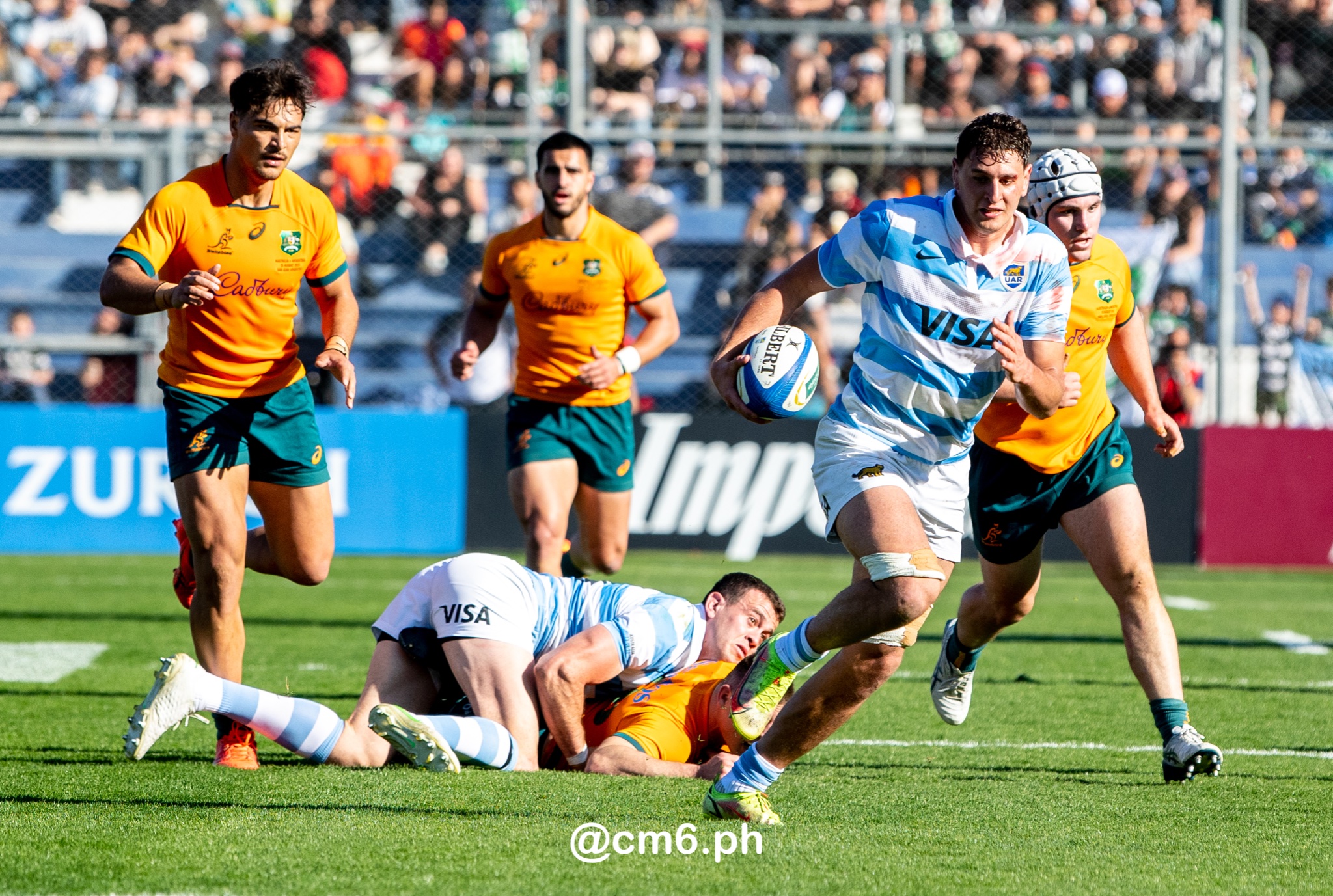  Selección Argentina de Rugby XV - Australia national rugby union team (M) - Rugby - Rugby Championship - Pumas (26) vs (41) Australia - Mendoza - Reel A (#RCH22ARGAUSa07) Photo by: Christian Mas | Siuxy Sports 2022-07-06