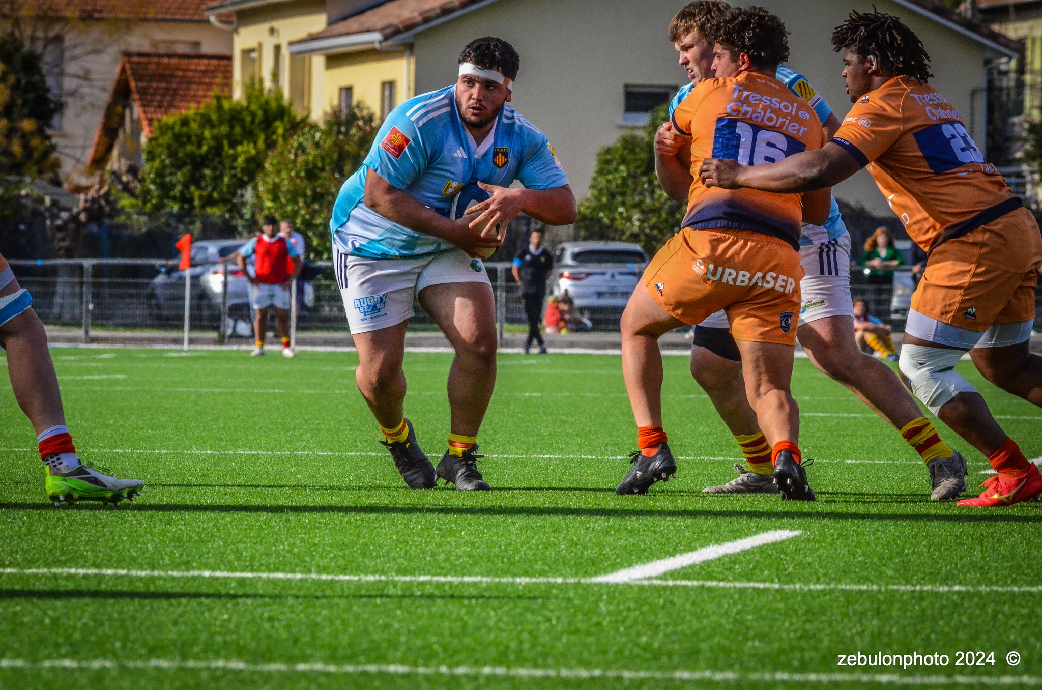  Montpellier Hérault Rugby - US Arlequins Perpignanais - Rugby - 2024 Espoirs - Montpellier (18) vs (7) Perpignan (#ESP24MHRUSAP03) Photo by: Photo Zebulon | Siuxy Sports 2024-03-16