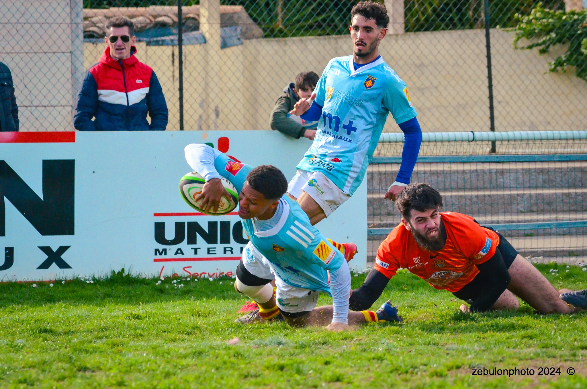  Racing Club Narbonnais - US Arlequins Perpignanais - Rugby - Espoirs - Narbonne vs USAP (#ESP24RCNUSAP02) Photo by: Photo Zebulon | Siuxy Sports 2024-02-17
