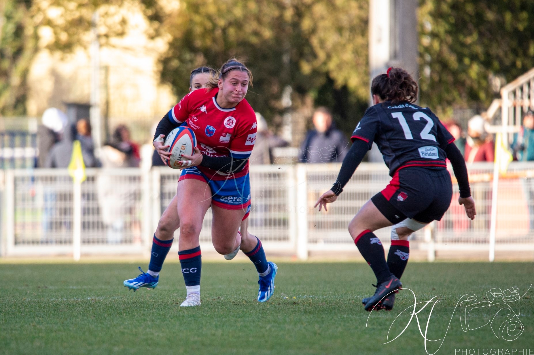  FC Grenoble Rugby - Lyon Olympique Universitaire - Rugby - FFR 2024 - Elite 1 Fém - FCG Amazones (8) vs (5) LOU (#FFR24E1FFCGLOU12) Photo by: Karine Valentin | Siuxy Sports 2024-12-14
