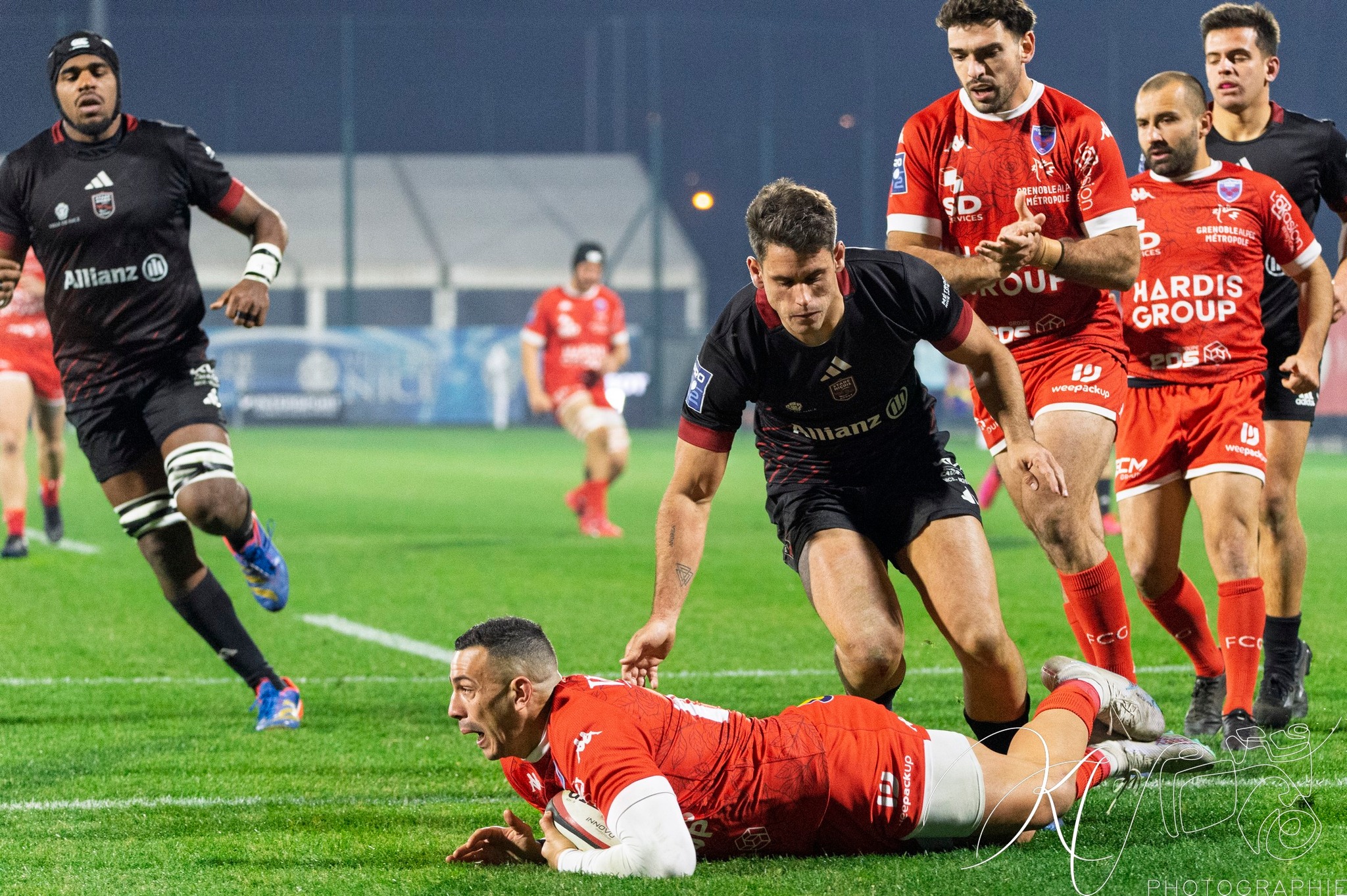  Stade niçois - FC Grenoble Rugby - Rugby - FFR 2024 Fed2 - Stade Niçois (18) vs (49) Grenoble Rugby (#FFR24FsSTGFC12) Photo by: Karine Valentin | Siuxy Sports 2024-12-20