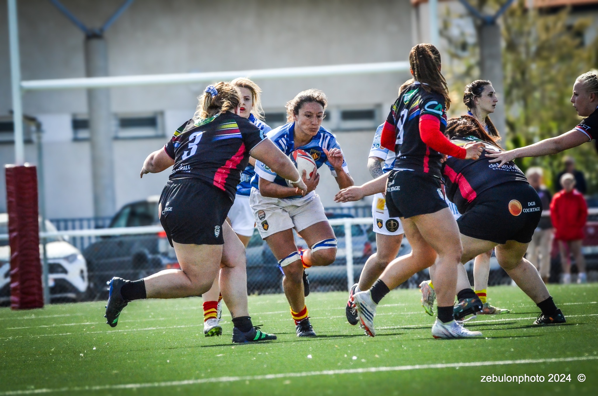  US Arlequins Perpignanais - RC Toulonnais - Rugby - FFR 2024 - Fed 2 Fém - USAP XV (5) vs (10) Toulon    (#FFR24F2FPERTOU03) Photo by: Photo Zebulon | Siuxy Sports 2024-03-31