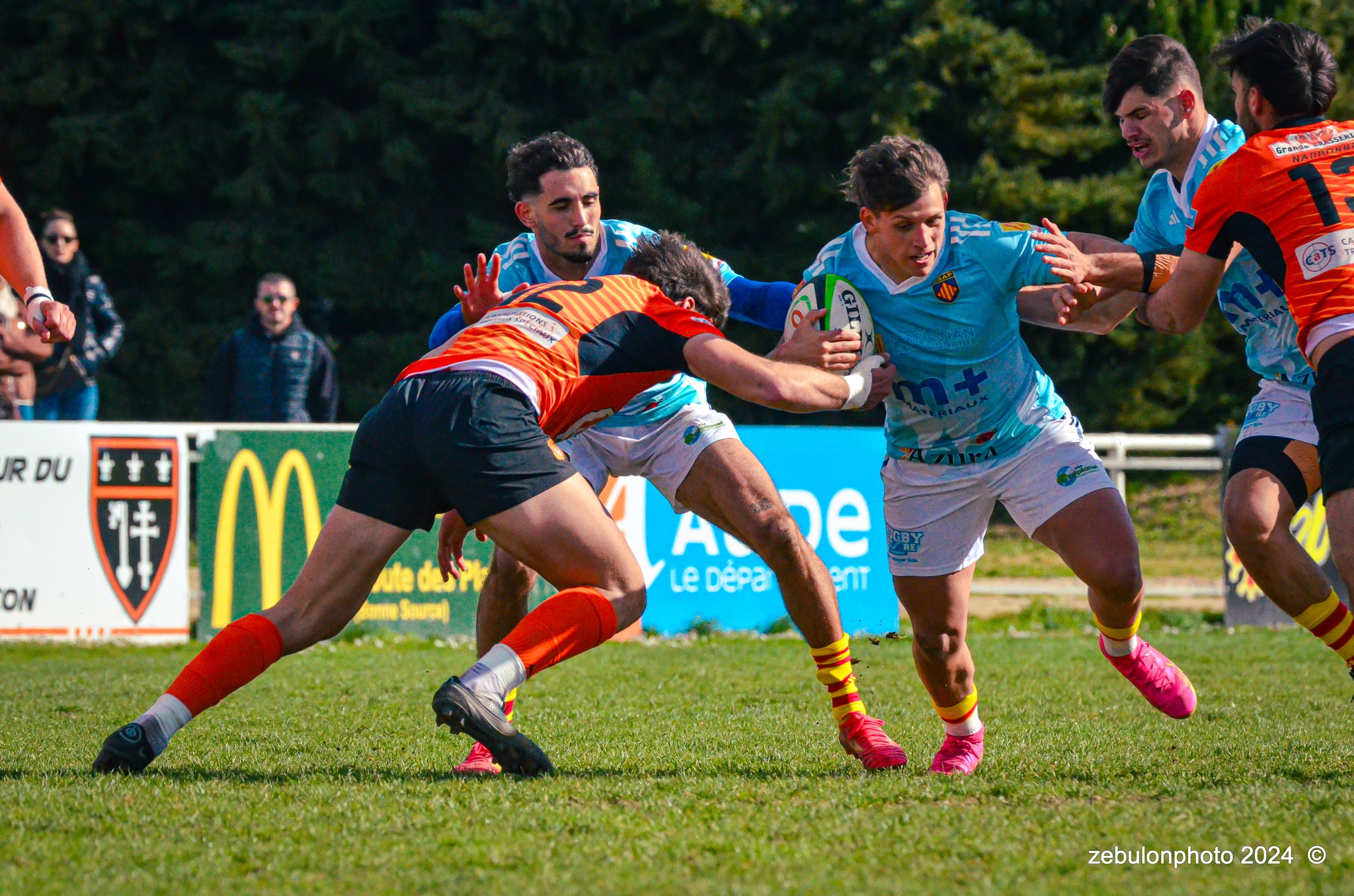  Racing Club Narbonnais - US Arlequins Perpignanais - Rugby - Espoirs - Narbonne vs USAP (#ESP24RCNUSAP02) Photo by: Photo Zebulon | Siuxy Sports 2024-02-17