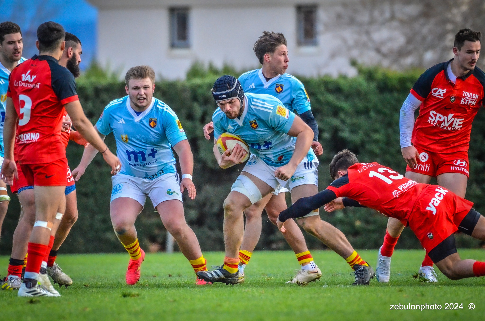  US Arlequins Perpignanais - RC Toulonnais - Rugby - Espoirs - USAP vs RCT (#ESP24USAPRCT02) Photo by: Photo Zebulon | Siuxy Sports 2024-02-10