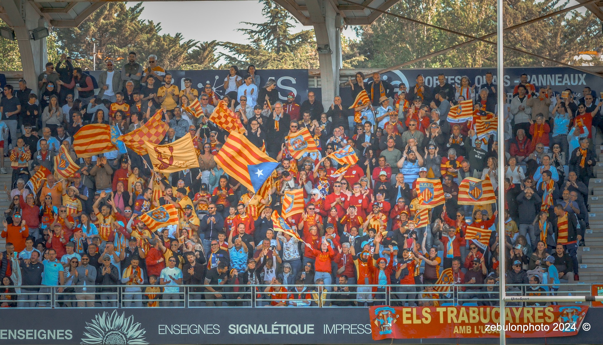  US Arlequins Perpignanais - Lyon Olympique Universitaire - Rugby - FFR 2024 - TOP14 - USAP (51) VS (20) LOU (#FFR24T14USALOU04) Photo by: Photo Zebulon | Siuxy Sports 2024-04-20