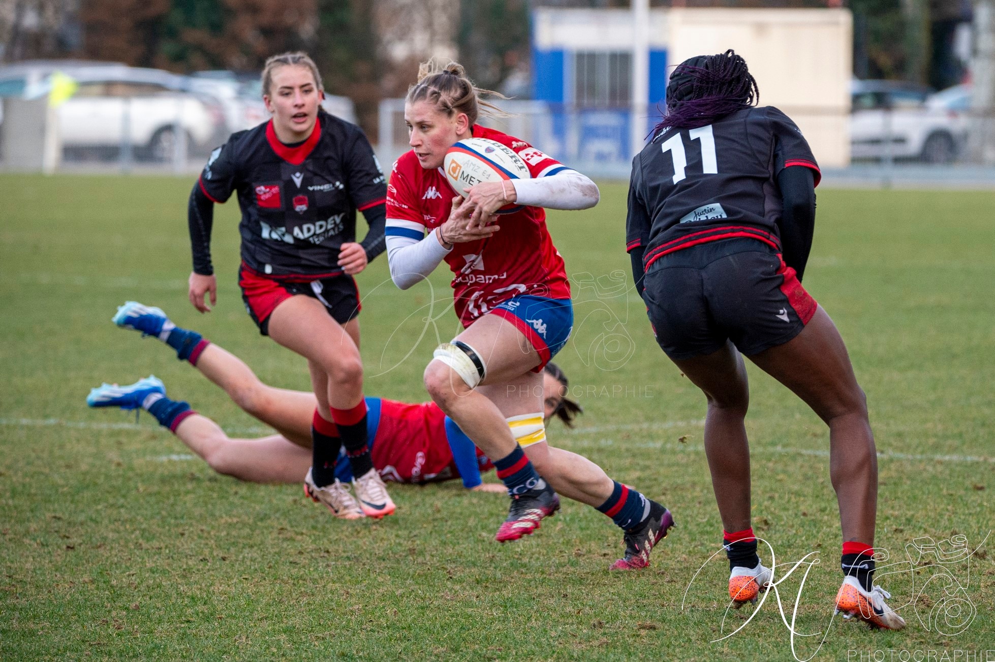  FC Grenoble Rugby - Lyon Olympique Universitaire - Rugby - FFR 2024 - Elite 1 Fém - FCG Amazones (8) vs (5) LOU (#FFR24E1FFCGLOU12) Photo by: Karine Valentin | Siuxy Sports 2024-12-14