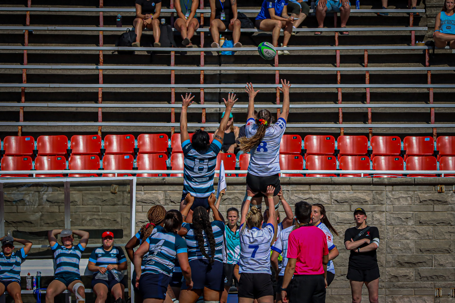  Équipe féminine - Rugby Québec - Ontario Blues (w) - Rugby - QORC-CROQ 2024 - FINALS - QUÉBEC EST (37) VS (13) ONTARIO EST - 1ST POSITION - Reel Mayarts (#QORC24QCEONE16) Photo by: Photo Mayarts | Siuxy Sports 2024-06-01