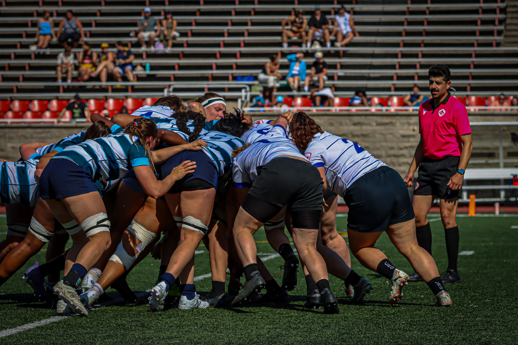  Équipe féminine - Rugby Québec - Ontario Blues (w) - Rugby - QORC-CROQ 2024 - FINALS - QUÉBEC EST (37) VS (13) ONTARIO EST - 1ST POSITION - Reel Mayarts (#QORC24QCEONE16) Photo by: Photo Mayarts | Siuxy Sports 2024-06-01