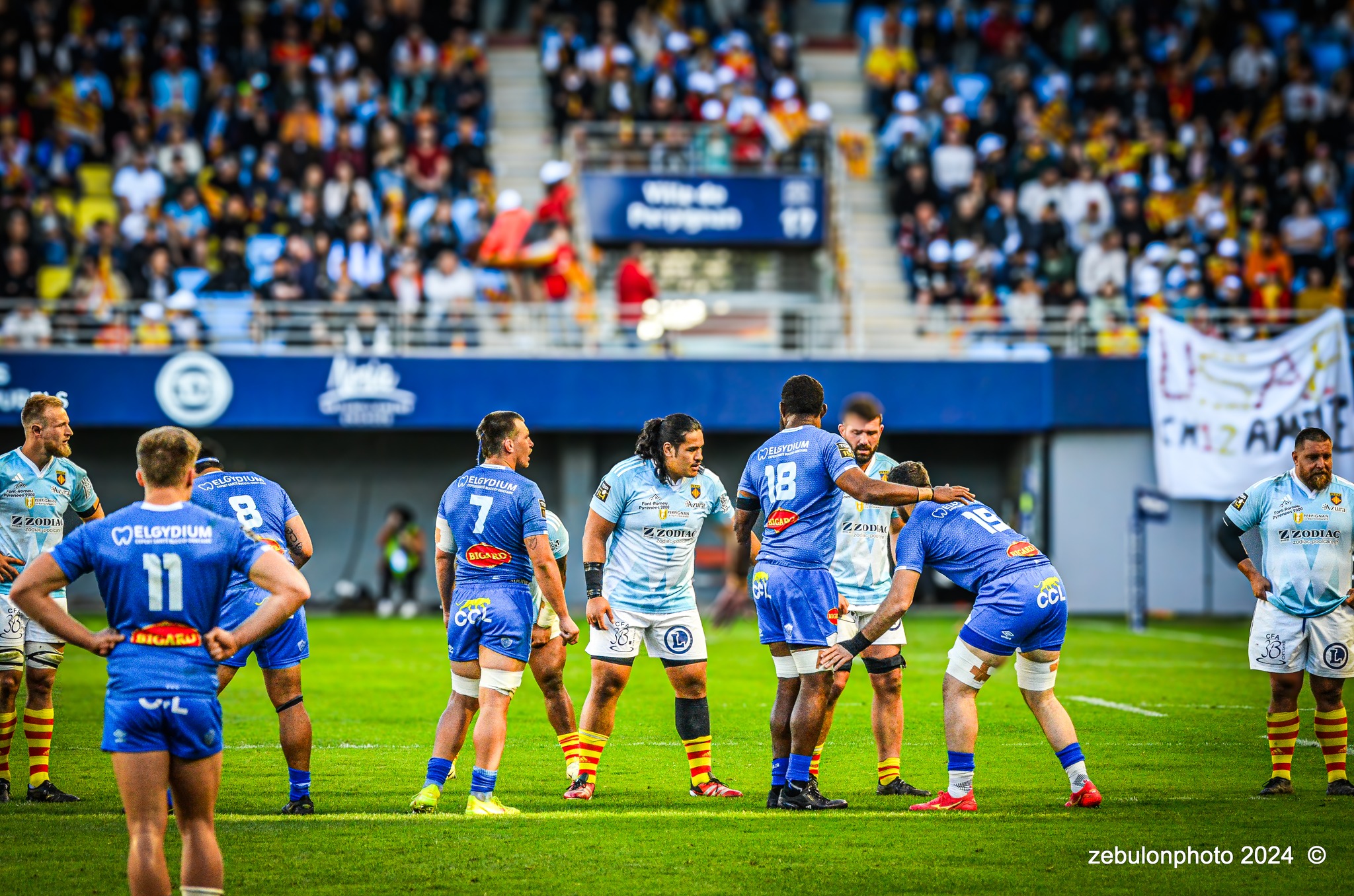  US Arlequins Perpignanais - Castres Olympique - Rugby - FFR 2024 - Top14 - USAP (43) vs (12) Castres  (#FFR24TOPPERCAS03) Photo by: Photo Zebulon | Siuxy Sports 2024-03-30