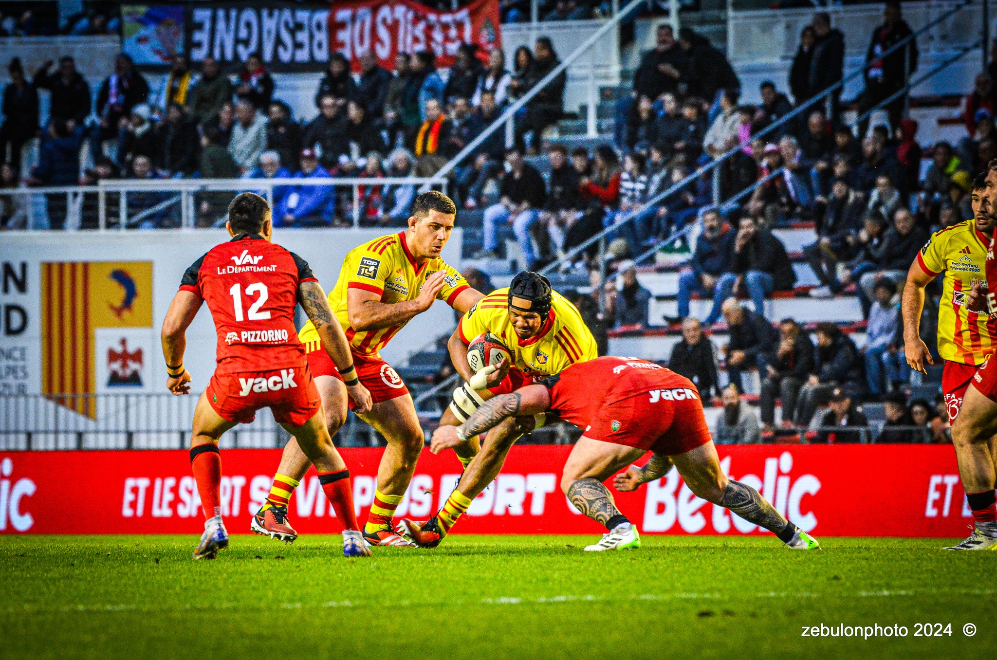  RC Toulonnais - US Arlequins Perpignanais - Rugby - TOP 14 - Toulon (44) vs (22) Perpignan (#TOP1424RCTUSAP03) Photo by: Photo Zebulon | Siuxy Sports 2024-03-02