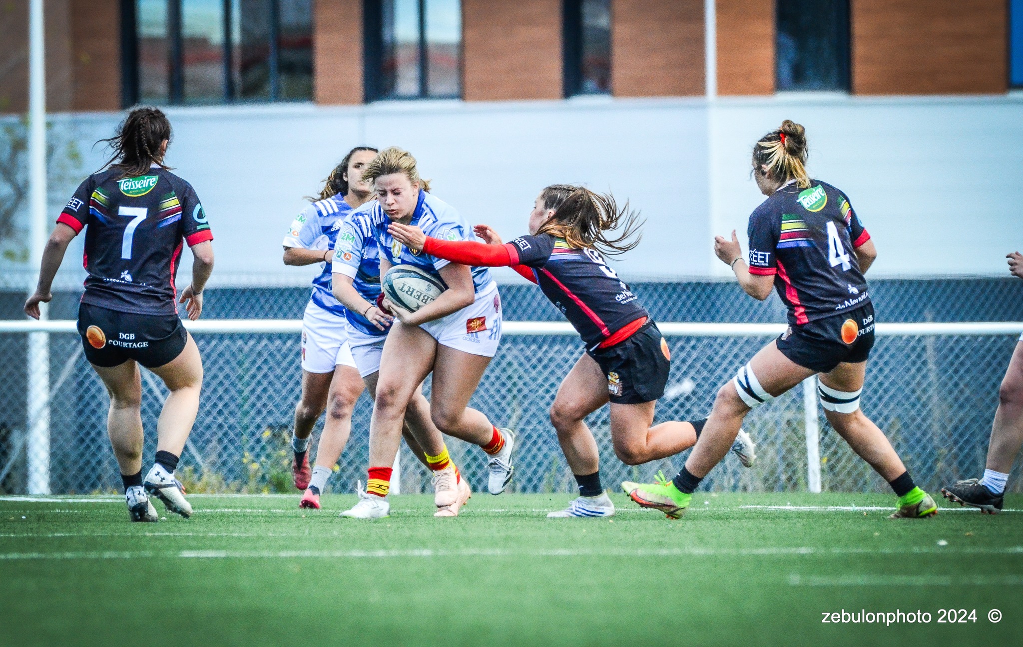  US Arlequins Perpignanais - RC Toulonnais - Rugby - FFR 2024 - Fed 2 Fém - USAP XV (5) vs (10) Toulon    (#FFR24F2FPERTOU03) Photo by: Photo Zebulon | Siuxy Sports 2024-03-31