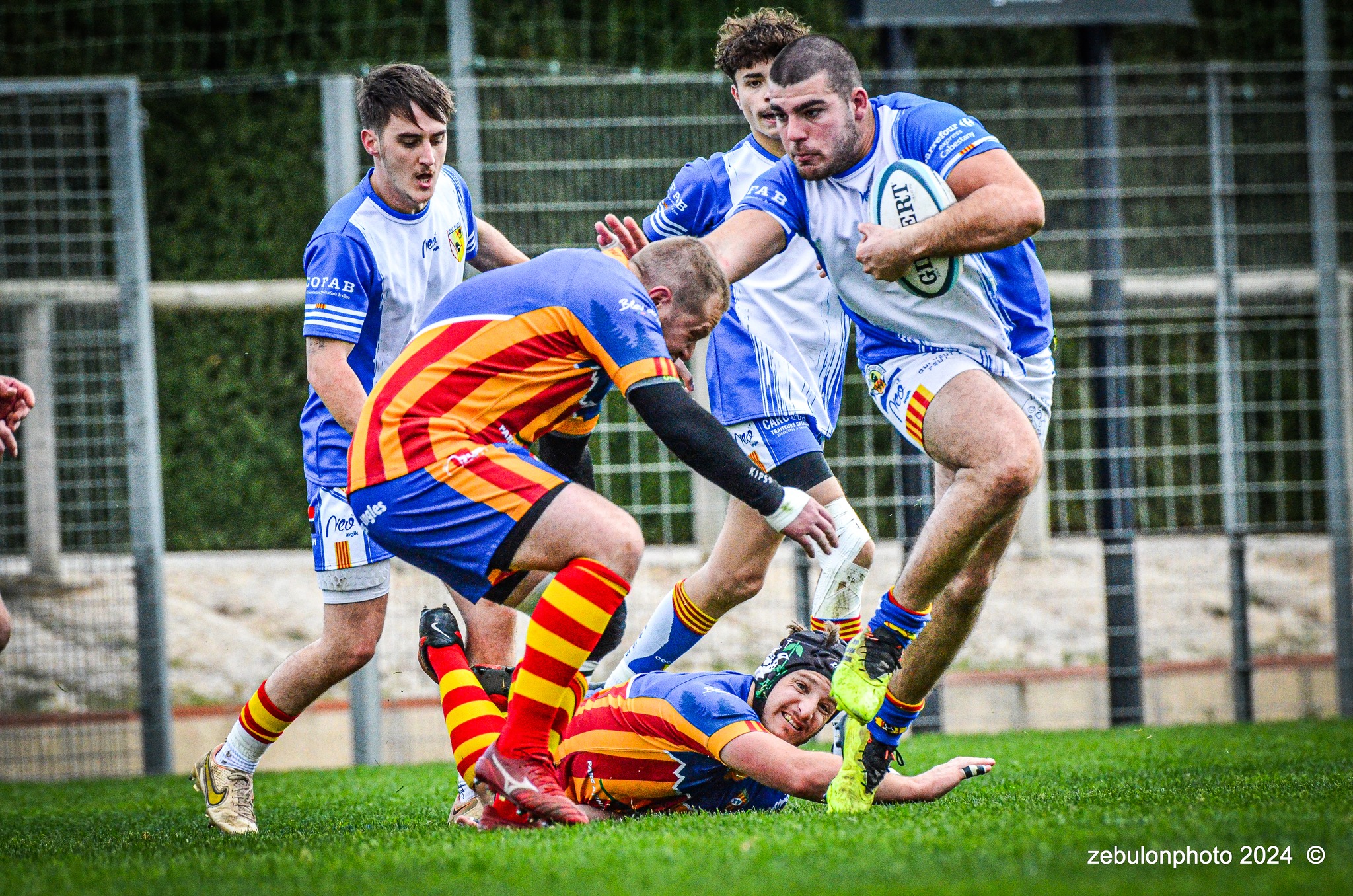  Cabestany Olympique XV - Rugby Athlétique Cerdagne Capcir - Rugby - Ligue Occitanie - Cabestany vs Cerdagne Capcir (#LO24CABRACC01) Photo by: Photo Zebulon | Siuxy Sports 2024-01-27