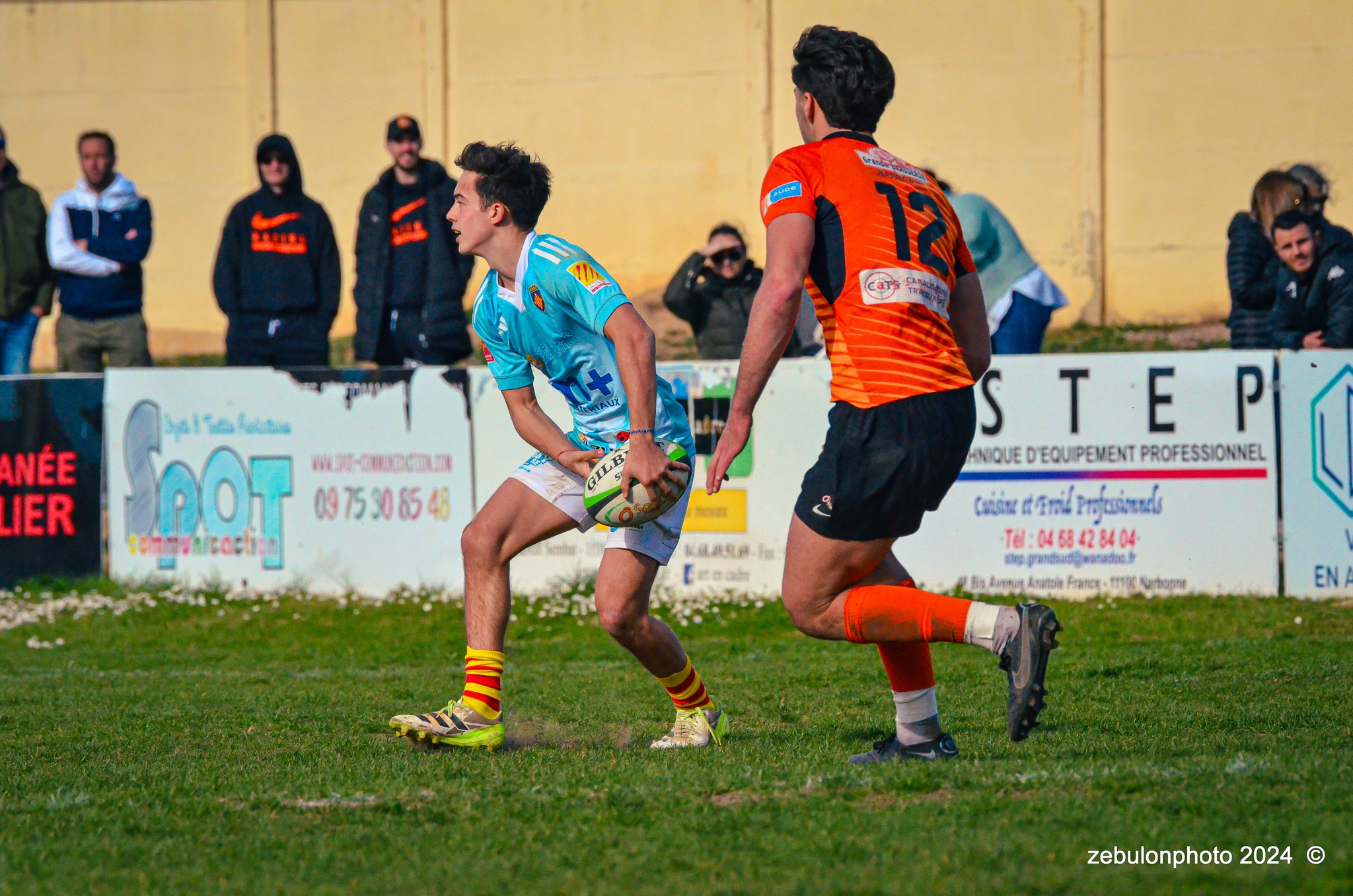  Racing Club Narbonnais - US Arlequins Perpignanais - Rugby - Espoirs - Narbonne vs USAP (#ESP24RCNUSAP02) Photo by: Photo Zebulon | Siuxy Sports 2024-02-17