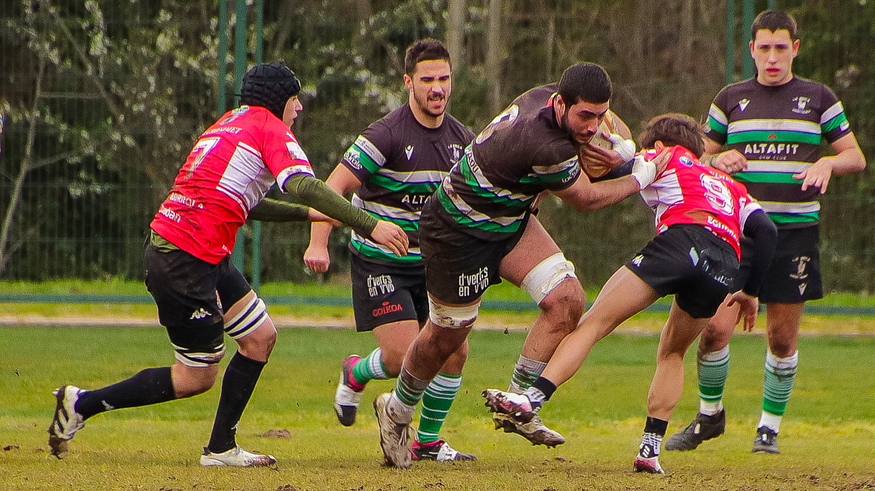Jokin ESKOLAR OLAETA - Ander LEGINETXE ZALDUMBIDE - Cosme PLAZA MORENO -  La Única Rugby Taldea - Gernika Rugby Taldea - Rugby - FER 2024 - DHB - La Unica RT (10) vs (31) Gernika RT (#FER24DHBUNIGER03) Photo by:  | Siuxy Sports 2024-03-09