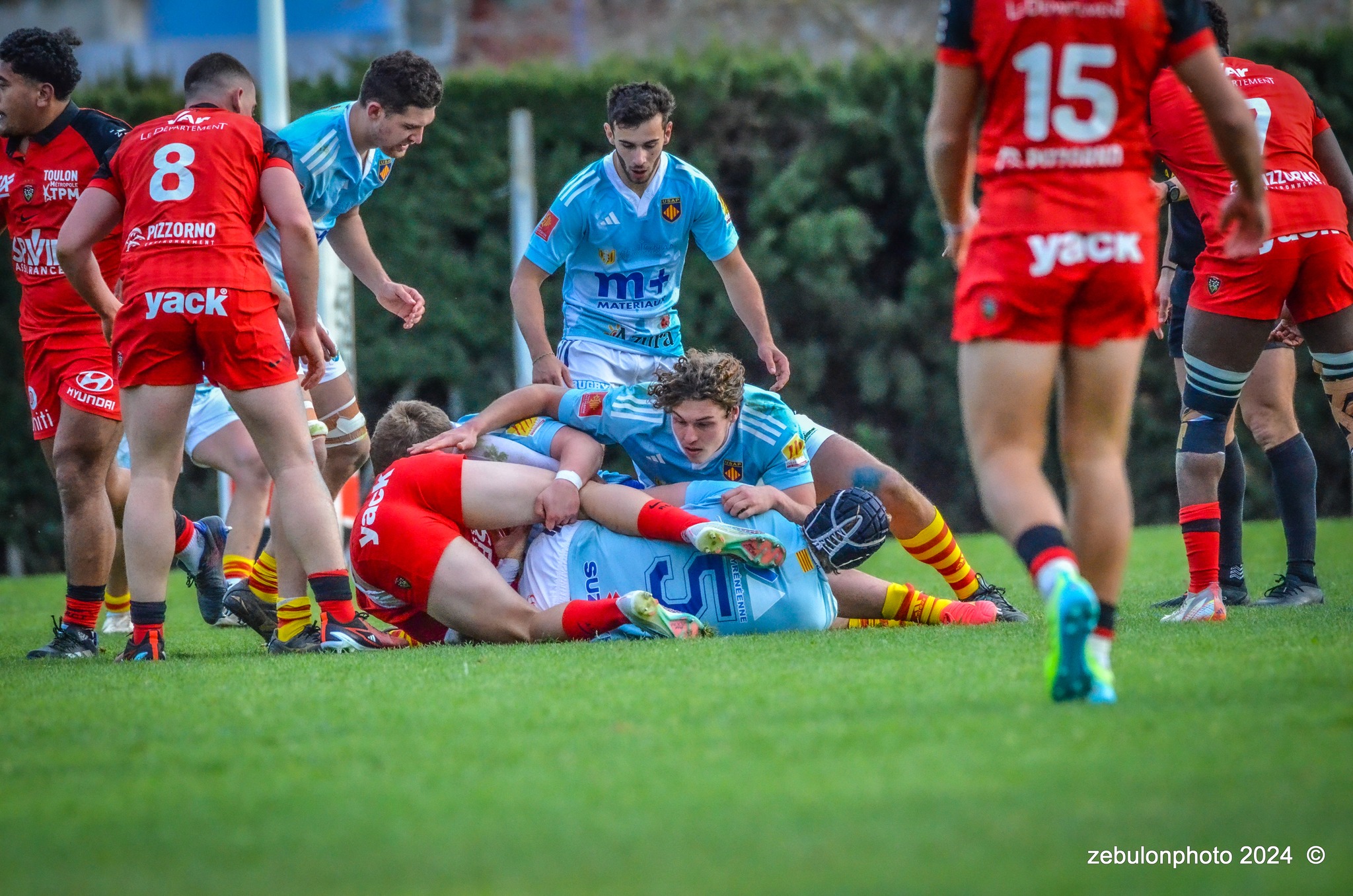  US Arlequins Perpignanais - RC Toulonnais - Rugby - Espoirs - USAP vs RCT (#ESP24USAPRCT02) Photo by: Photo Zebulon | Siuxy Sports 2024-02-10