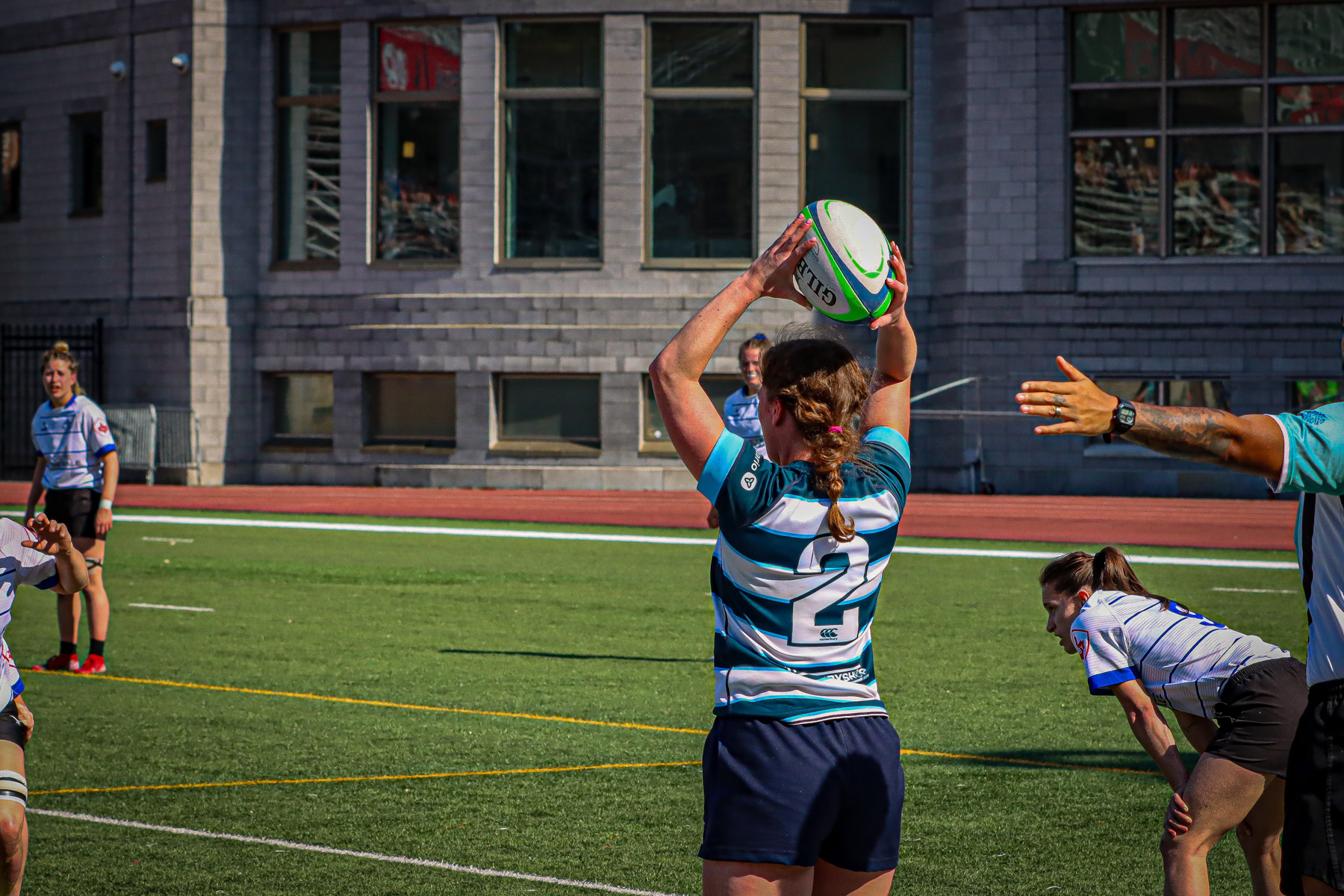  Équipe féminine - Rugby Québec - Ontario Blues (w) - Rugby - QORC-CROQ 2024 - FINALS - QUÉBEC EST (37) VS (13) ONTARIO EST - 1ST POSITION - Reel Mayarts (#QORC24QCEONE16) Photo by: Photo Mayarts | Siuxy Sports 2024-06-01