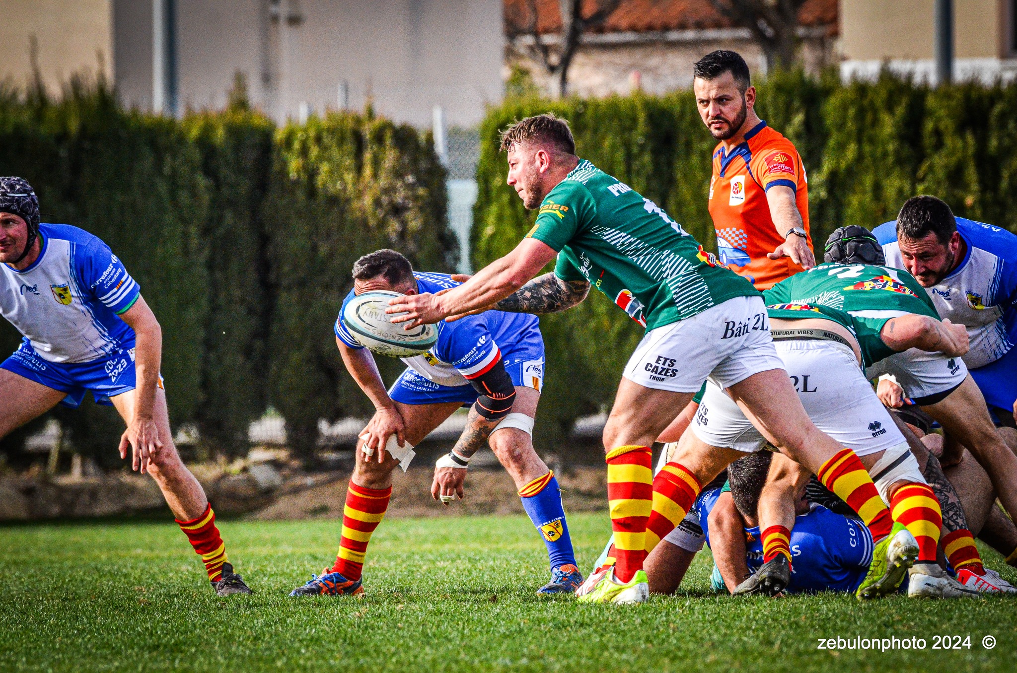  Cabestany Olympique XV - RC Ponteilla - Rugby - FFR Reg3 - Cabestani (15) vs (25) Ponteilla (#FFR24R3CABPON03) Photo by: Photo Zebulon | Siuxy Sports 2024-03-17