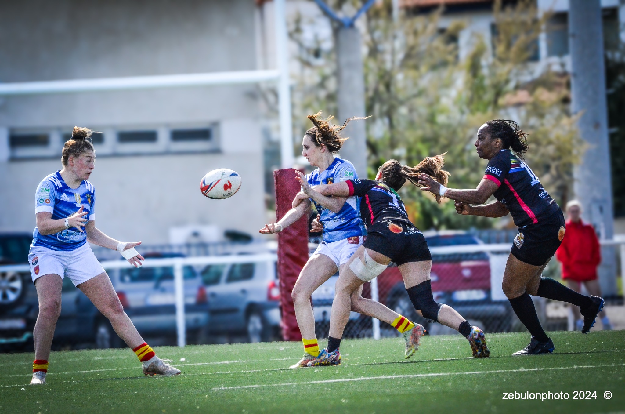  US Arlequins Perpignanais - RC Toulonnais - Rugby - FFR 2024 - Fed 2 Fém - USAP XV (5) vs (10) Toulon    (#FFR24F2FPERTOU03) Photo by: Photo Zebulon | Siuxy Sports 2024-03-31
