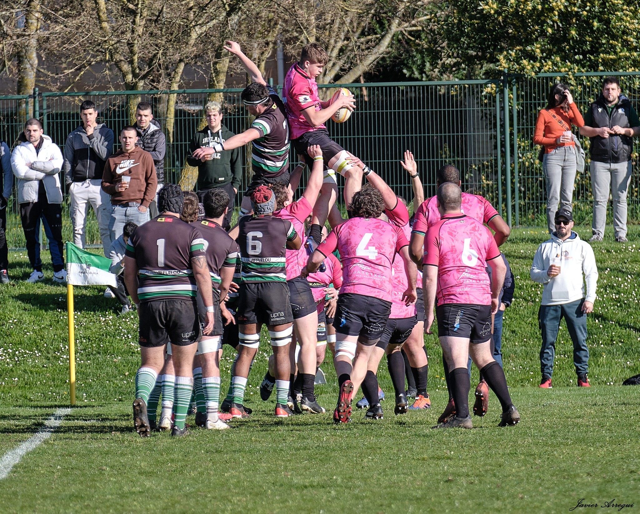 Alvaro BARREALES ALVES - Xabier ELORZ LANDA - Talla SAMB ALDASORO -  La Única Rugby Taldea - Uribealdea Rugby Kirol Elkartea - Rugby - FER 2024 - DHB - La Unica RT (41) vs (9) Uribealdea Rugby - Reel 2 (#FER24DHBUNIURI02) Photo by: Javier Arregui | Siuxy Sports 2024-03-23