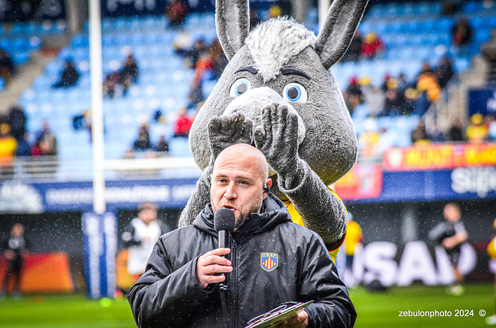  US Arlequins Perpignanais - Stade Rochelais - Rugby - TOP 14 - Perpignan (27) vs (15) La Rochelle (#TOP12USAPSR02) Photo by: Photo Zebulon | Siuxy Sports 2024-02-24