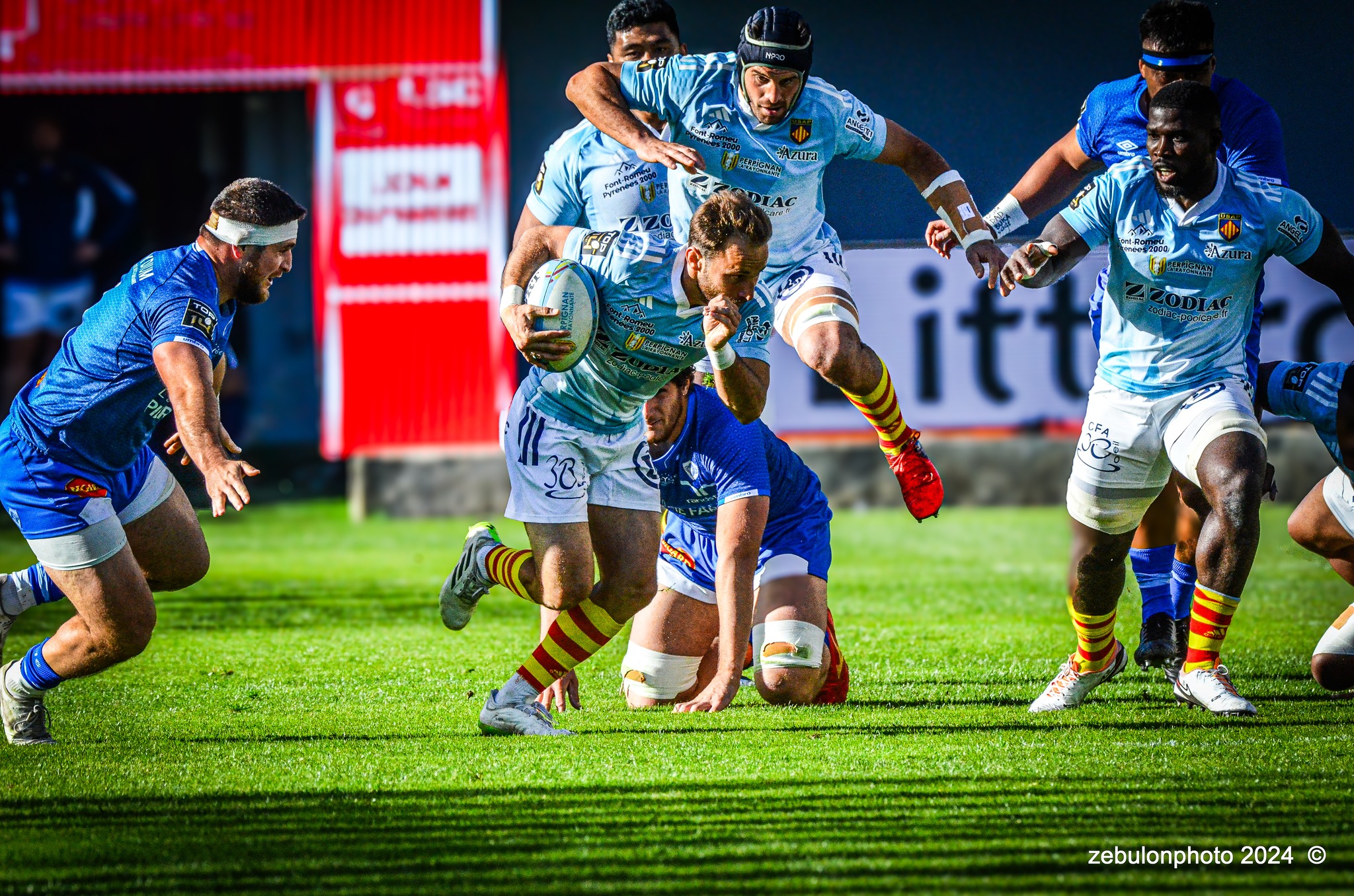  US Arlequins Perpignanais - Castres Olympique - Rugby - FFR 2024 - Top14 - USAP (43) vs (12) Castres  (#FFR24TOPPERCAS03) Photo by: Photo Zebulon | Siuxy Sports 2024-03-30