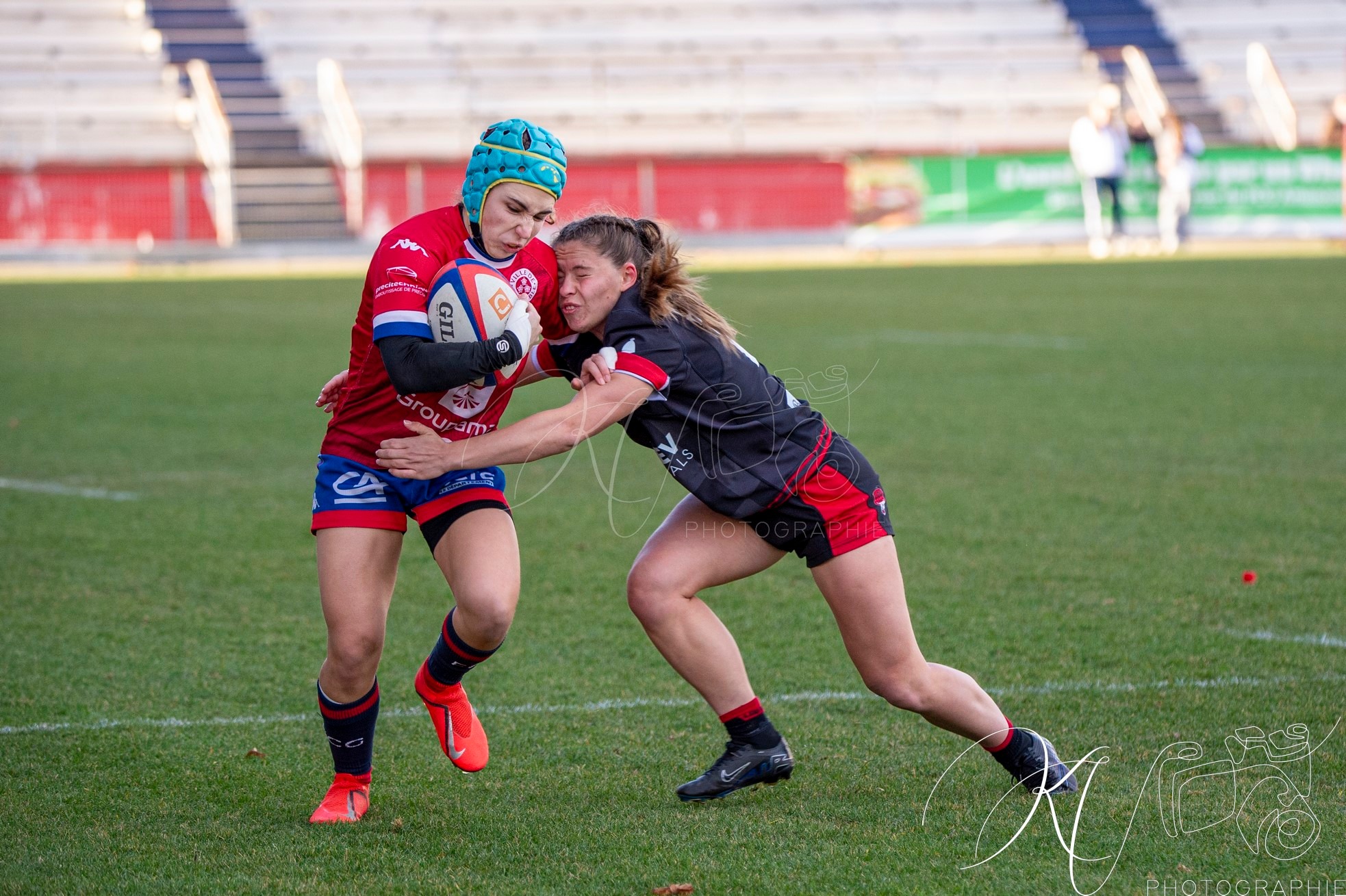  FC Grenoble Rugby - Lyon Olympique Universitaire - Rugby - FFR 2024 - Elite 1 Fém - FCG Amazones (8) vs (5) LOU (#FFR24E1FFCGLOU12) Photo by: Karine Valentin | Siuxy Sports 2024-12-14