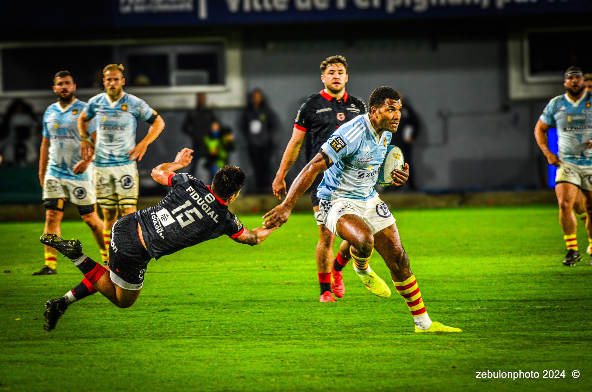  US Arlequins Perpignanais - RC Toulonnais - Rugby - TOP 14 - Perpignan (27) vs (17) RC Toulonnais (#TOP1424USAPRCT03) Photo by: Photo Zebulon | Siuxy Sports 2024-03-09