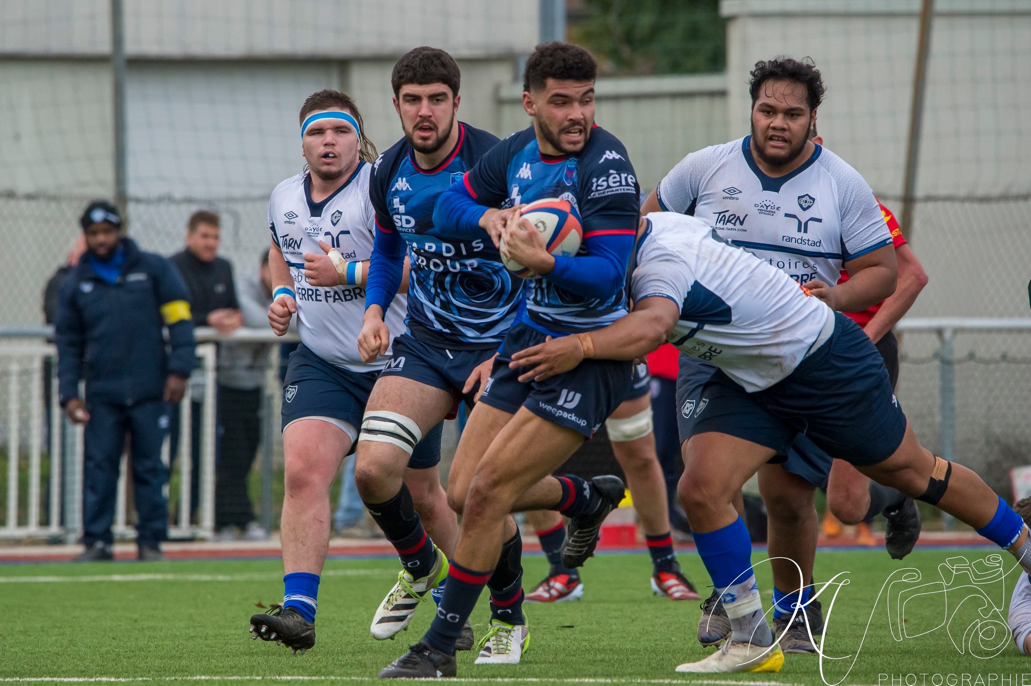 Mathis BARET - Loris DI CONCILIO -  FC Grenoble Rugby - Castres Olympique - Rugby - 2024 Espoirs - FC Grenoble (53) vs (32) Castres Olympique (#ESP24FCGCAS02) Photo by: Karine Valentin | Siuxy Sports 2024-02-17