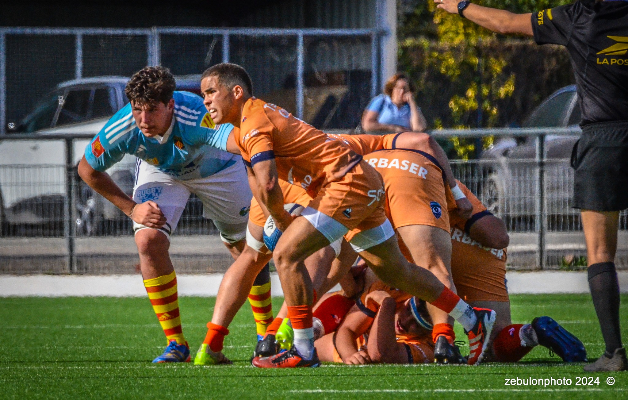  Montpellier Hérault Rugby - US Arlequins Perpignanais - Rugby - 2024 Espoirs - Montpellier (18) vs (7) Perpignan (#ESP24MHRUSAP03) Photo by: Photo Zebulon | Siuxy Sports 2024-03-16