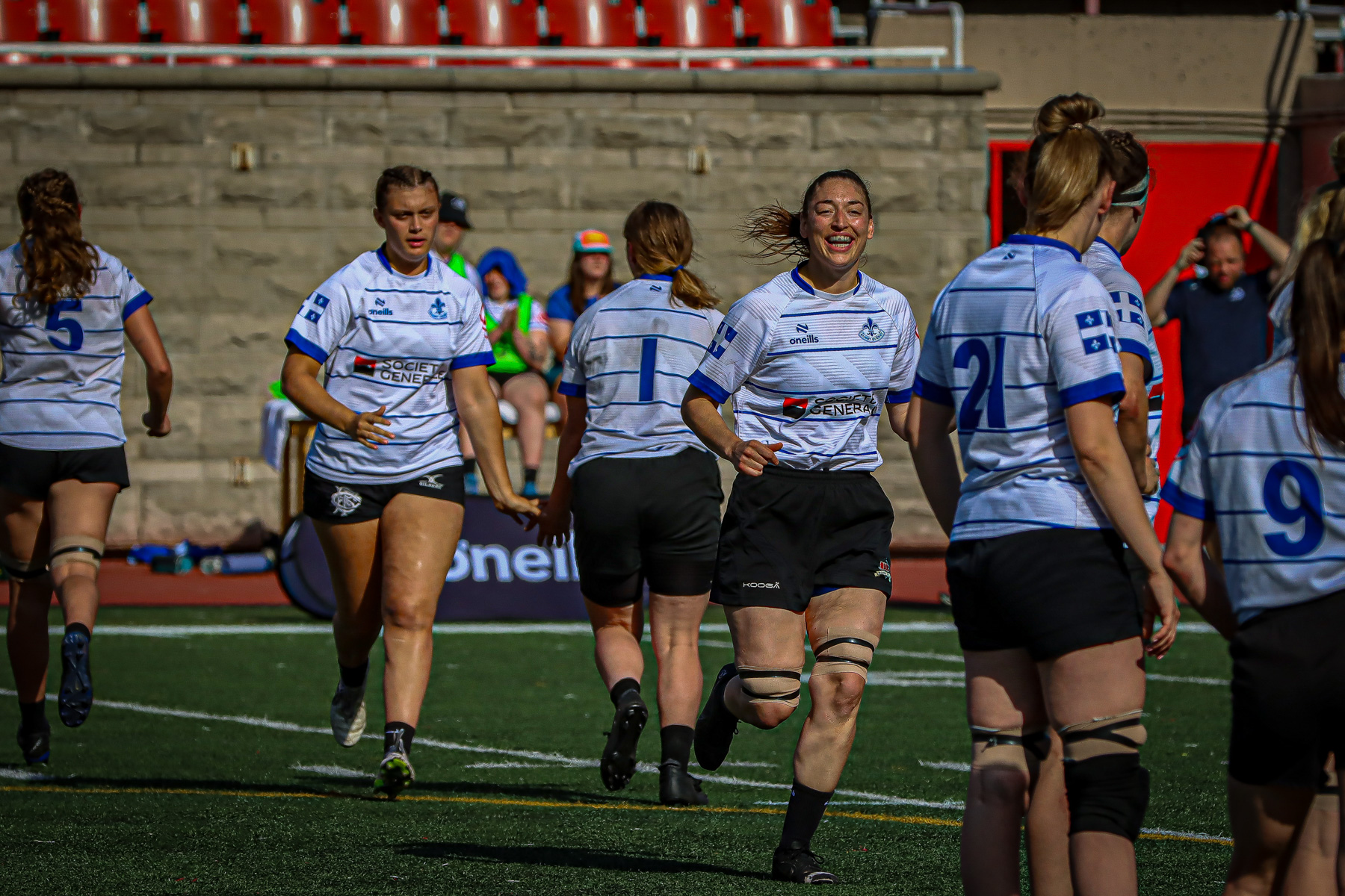  Équipe féminine - Rugby Québec - Ontario Blues (w) - Rugby - QORC-CROQ 2024 - FINALS - QUÉBEC EST (37) VS (13) ONTARIO EST - 1ST POSITION - Reel Mayarts (#QORC24QCEONE16) Photo by: Photo Mayarts | Siuxy Sports 2024-06-01