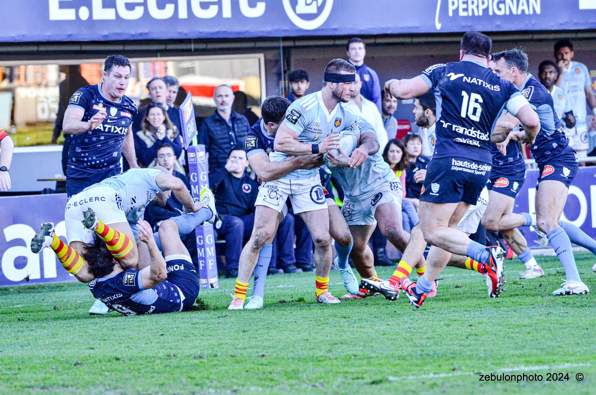  US Arlequins Perpignanais - Racing 92 - Rugby - TOP 14 - Perpignan (26) vs (5) Racing 92 (#TOP1424USAPR9202) Photo by: Photo Zebulon | Siuxy Sports 2024-02-03