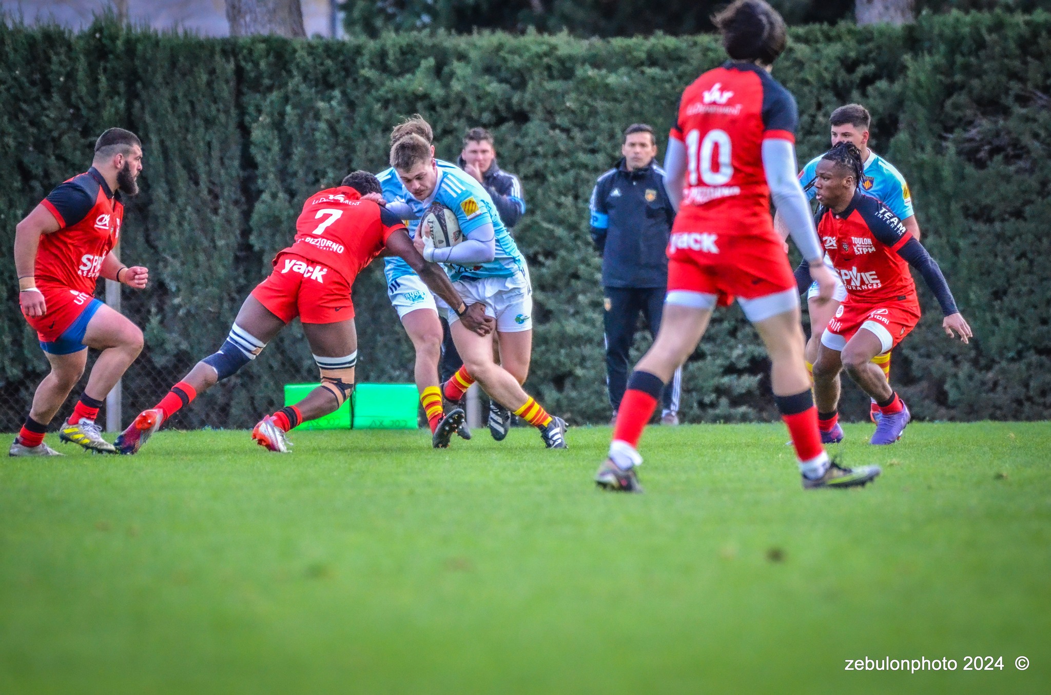  US Arlequins Perpignanais - RC Toulonnais - Rugby - Espoirs - USAP vs RCT (#ESP24USAPRCT02) Photo by: Photo Zebulon | Siuxy Sports 2024-02-10