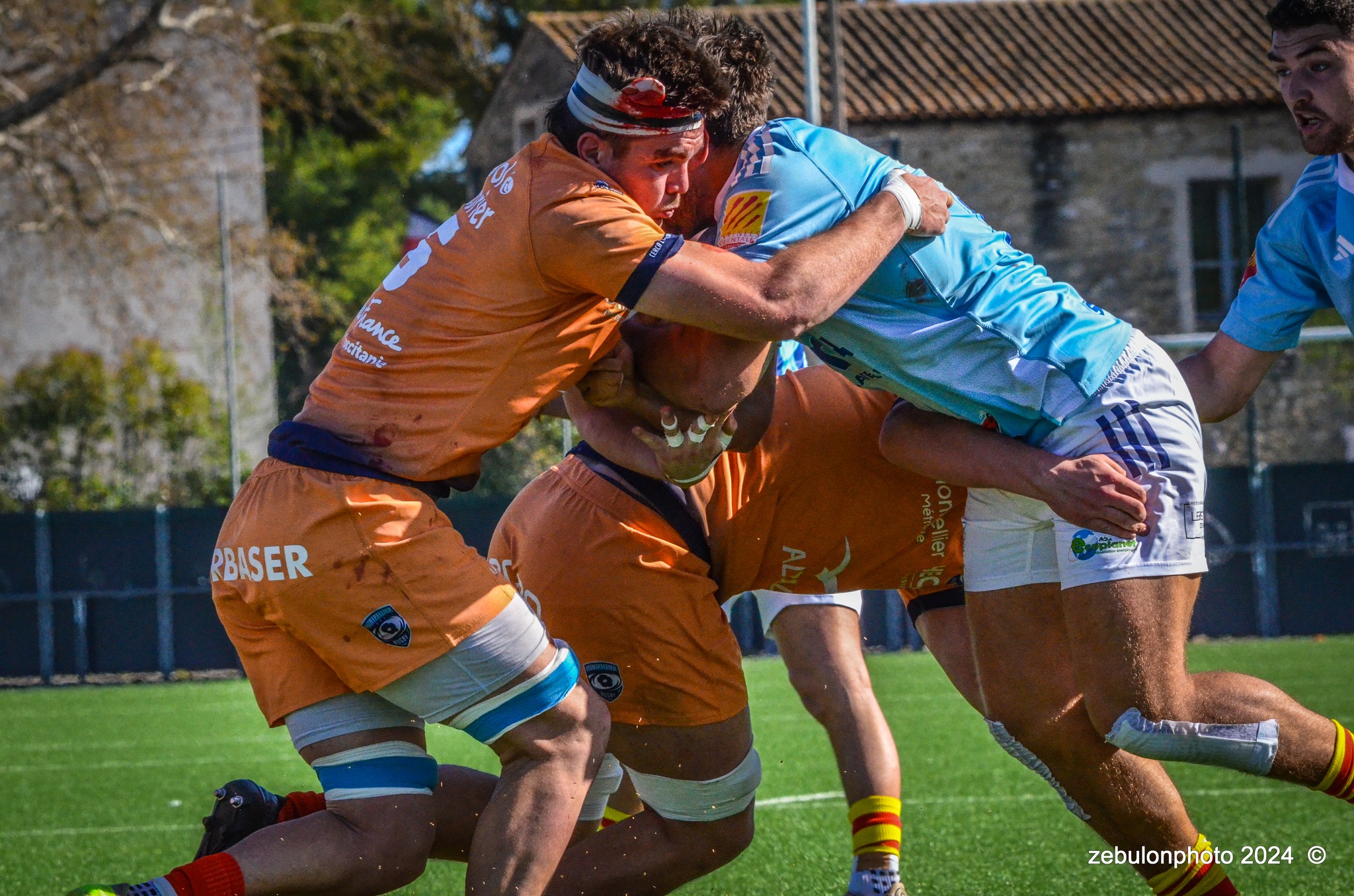  Montpellier Hérault Rugby - US Arlequins Perpignanais - Rugby - 2024 Espoirs - Montpellier (18) vs (7) Perpignan (#ESP24MHRUSAP03) Photo by: Photo Zebulon | Siuxy Sports 2024-03-16