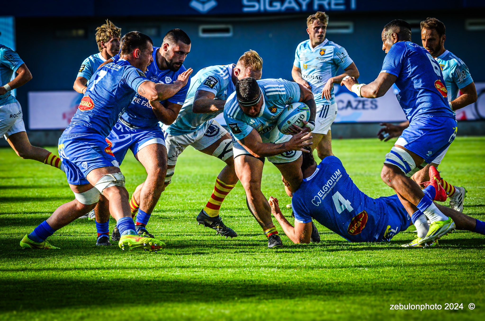  US Arlequins Perpignanais - Castres Olympique - Rugby - FFR 2024 - Top14 - USAP (43) vs (12) Castres  (#FFR24TOPPERCAS03) Photo by: Photo Zebulon | Siuxy Sports 2024-03-30