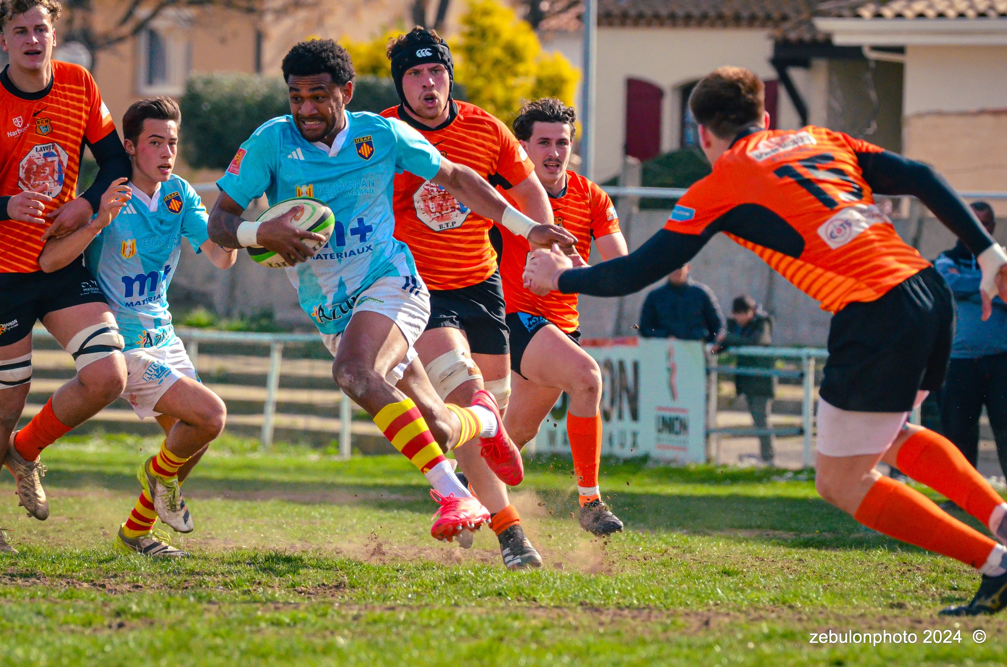  Racing Club Narbonnais - US Arlequins Perpignanais - Rugby - Espoirs - Narbonne vs USAP (#ESP24RCNUSAP02) Photo by: Photo Zebulon | Siuxy Sports 2024-02-17