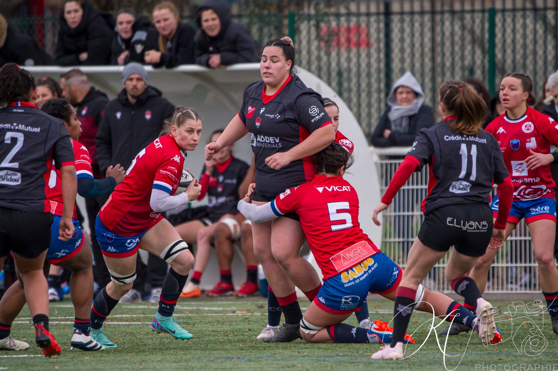  Lyon Olympique Universitaire - FC Grenoble Rugby - Rugby - Elite 1 2023 - Lyon O.U. (39) vs (14) FC Grenoble (#EL124LOUFCG02) Photo by: Karine Valentin | Siuxy Sports 2024-02-24