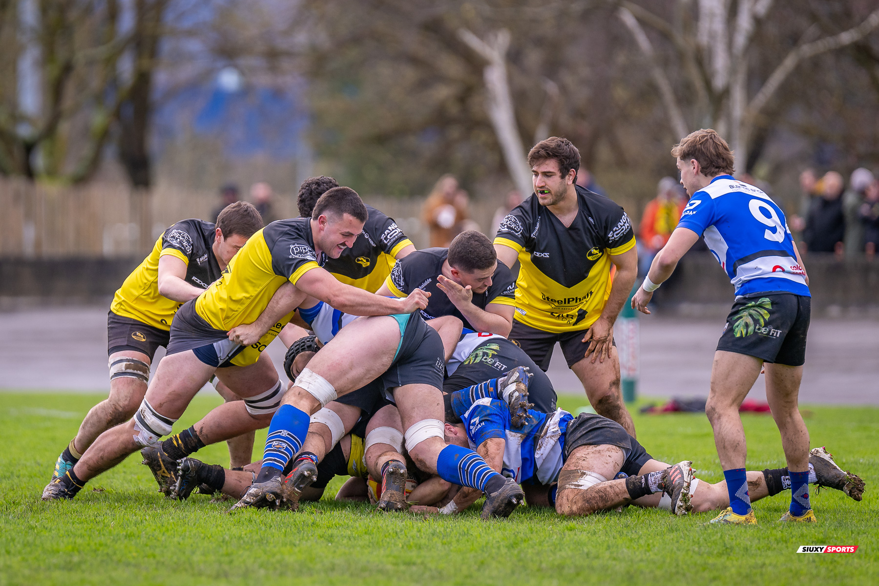 Mattew Edward BROADBENT - Gonzalo PEREZ AGRASAR -  Getxo Artea Rugby Taldea - Club de Rugby Sant Cugat - Rugby - Élite Div Honor B masculina - Getxo (17) vs (5) Sant Cugat (#E24DBMGETSC03) Photo by: Fredy Monfoto | Siuxy Sports 2024-03-03