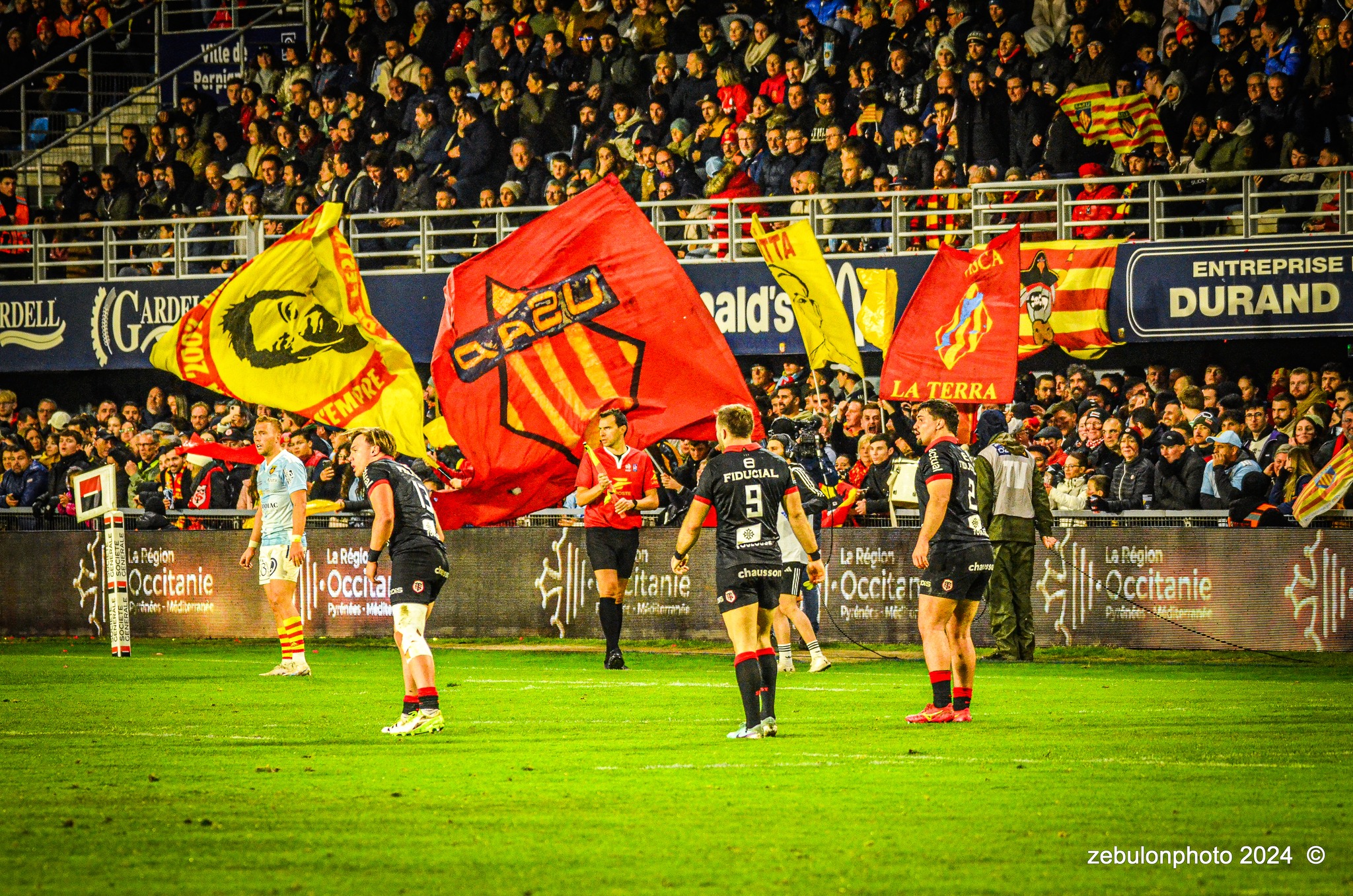  US Arlequins Perpignanais - RC Toulonnais - Rugby - TOP 14 - Perpignan (27) vs (17) RC Toulonnais (#TOP1424USAPRCT03) Photo by: Photo Zebulon | Siuxy Sports 2024-03-09