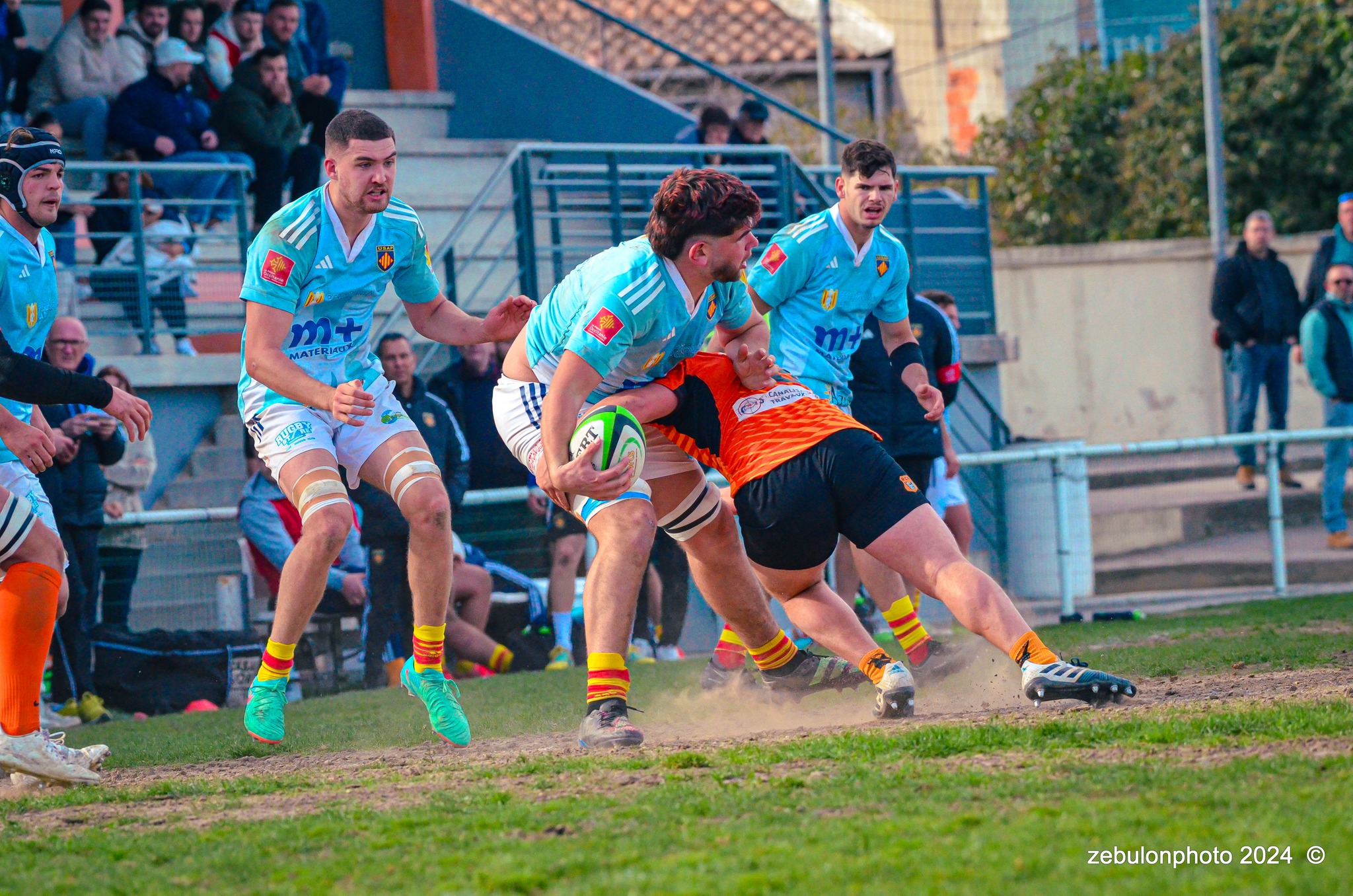  Racing Club Narbonnais - US Arlequins Perpignanais - Rugby - Espoirs - Narbonne vs USAP (#ESP24RCNUSAP02) Photo by: Photo Zebulon | Siuxy Sports 2024-02-17
