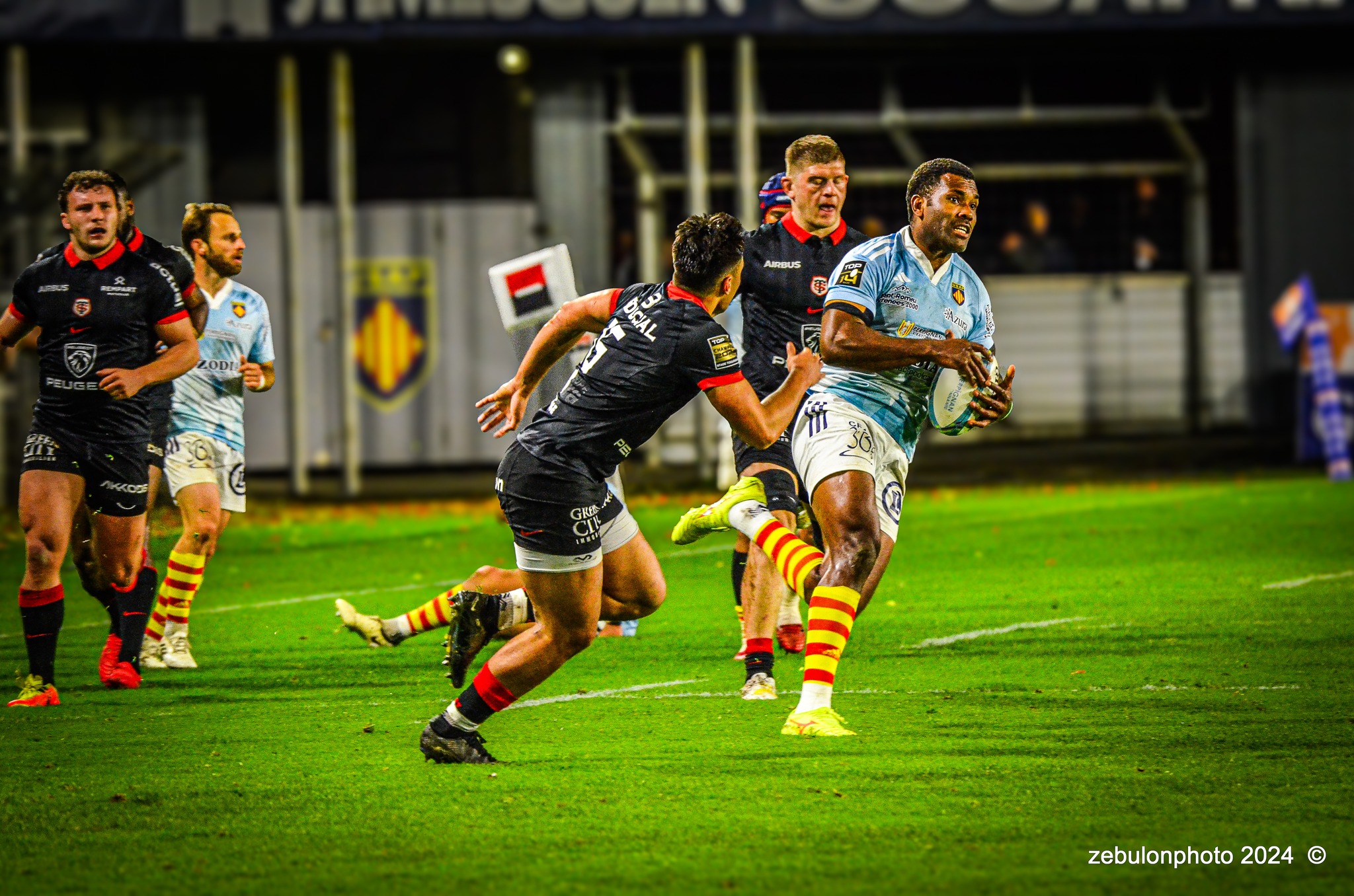  US Arlequins Perpignanais - RC Toulonnais - Rugby - TOP 14 - Perpignan (27) vs (17) RC Toulonnais (#TOP1424USAPRCT03) Photo by: Photo Zebulon | Siuxy Sports 2024-03-09