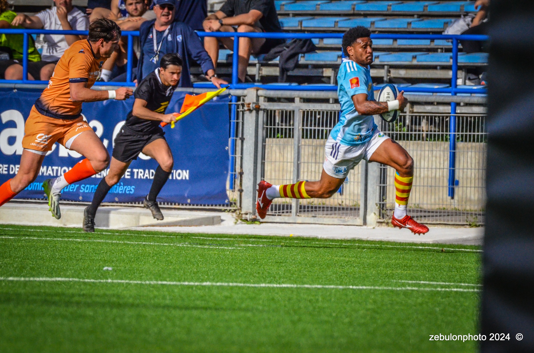 Montpellier Hérault Rugby - US Arlequins Perpignanais - Rugby - 2024 Espoirs - Montpellier (18) vs (7) Perpignan (#ESP24MHRUSAP03) Photo by: Photo Zebulon | Siuxy Sports 2024-03-16